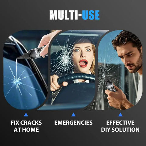 Windshield Crack Repair Kit For Cars 2025 Upgraded Quick Fix Set for chips and cracks DIY use with fast curing resin