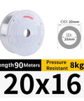 Heavy Duty Transparent Polyurethane Air Hose Quick Release Pneumatic Tubing For Compressor Tools 20X16mm on a spool showing length and pressure specs.