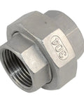 Built Tough 304 Stainless Steel Union Coupling Pipe Fitting With Tight Bspt Threads for reliable plumbing connections.