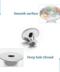 Colorful Watercolor Daisy Cabinet Knobs 2 Pack Aluminum Alloy Drawer Pulls smooth surface and deep hole thread detail