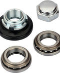Steering fork bearing set for Honda mini trail bikes; includes two bearings, seal and hex nut (4-piece kit)