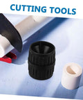 Two Pack Tubing Reamer For Water Pipes Deburring Tool Set next to piping, ideal for Copper PVC pipe quick burr removal.