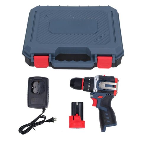 Heavy Duty 18V Cordless Drill Set With Brushless Motor And 80 Nm Torque For Home Projects. Includes drill, battery, charger, and case.