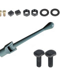 Badass Precision 6 Inch X 7.87 Inch Swivel Mill Vise components including screws, nuts, and washers for metal fabrication tasks.