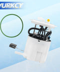 Electric Fuel Pump Module Assembly With Sending Unit For 2011 2012 2013 2014 2015 Dodge Durango And Jeep Grand Cherokee V6 3.6L Drop In Left Side Replacement Replaces E7271M FG0856, side view with entering pipes and wiring harness.