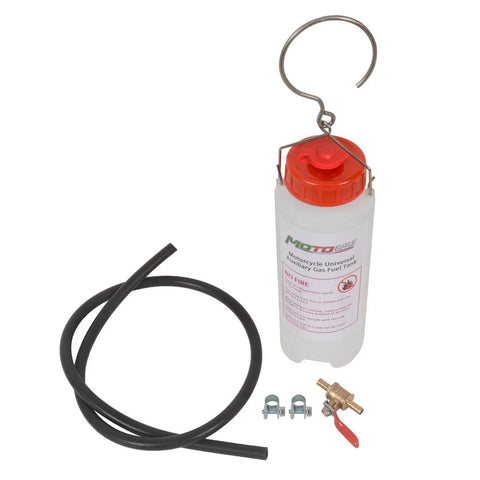 500ml Motorcycle Auxiliary Fuel Tank With Cut Off Valve And Vent For Carburetor Tuning And Small Engine Repair Universal Gas Tank For Bikes Mowers Cars And Other Small Engines Ride Ready. Includes tubing and clamps.