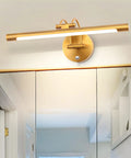 Dimmable Brass Vanity Light Over Mirror 16 Inch Plug In Rotatable Wall Sconce 8W Modern Farmhouse Bath Light With Multi Color Temperature