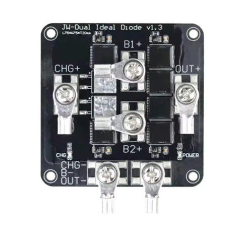 Heavy Hitting 75V 100A Ideal Diode Controller And Battery Isolation Control Board for Solar Arrays or Electric Rig Power Grids, dual connection.