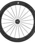 Carbon Clincher Wheelset 700C Fixed Gear Wheels 60/88mm Depth With Basalt Braking Surface V Shape Windbreak Design front view