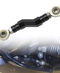 Adjustable Mid Control Rear Brake Shift Lever Linkage For 2018 To 2024 Harley Softail M8 Low Rider S Street Bob FXBBS FXST FXLRS FXLRST FXRST Standard CNC machined aluminum with stainless Heim joints for smooth shifts, installed view