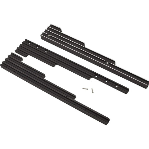 Black Aluminum Finned Universal Wire Management Loom Set Fits Up To 9.5mm Wires With Adjustable L Brackets And Mounting Hardware