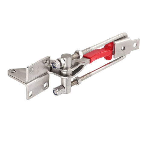 Stainless Steel Toggle Latch Clamp With Adjustable 90 Degree Corner Fastener, Metal Handle And Plastic Cover, Heavy Duty Clamping