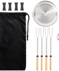 11-piece Tabletop Fire Pit Accessory Kit For Mesa XL 7 Inch Lid With Pellet Scoop, Marshmallow Sticks, Stick Rests, and Carry Case