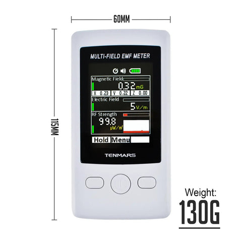 Pocket EMF Meter With Multi Field Readout Up To 2000mG ELF RF Gauss Meter Electric Field And Electromagnetic Field Strength Tester