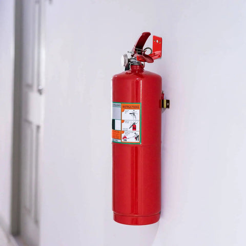 Universal Fire Extinguisher Wall Mount Kit For 5 To 40 Lb Units Includes Screws Gaskets Self Adhesive Safety Sign And Four Mount Hooks