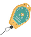 Retractable Tool Balancer For 3 To 5 Kg Tools, Heavy Duty Fixture Holder With Fittings, green and yellow case, side view.