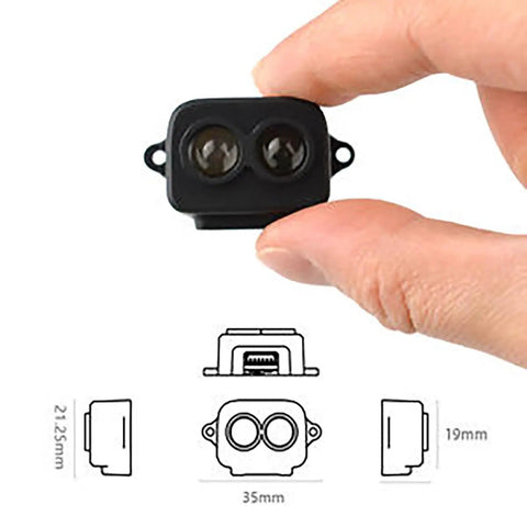 High Precision LiDAR ToF Ranging Module For DIY Projects, Ultra Accurate 0.2 To 8 Meters Range, compact module in hand