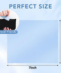Front view: Zeefpod microfiber cleaning cloth, blue, 6x7 inches for glasses and screens.