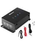 Road Warrior 50 Amp DC To DC MPPT Battery Charger 12 Volt Dual Input Smart System Plug And Play Kit with installation wires.