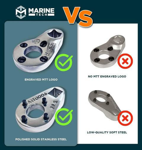 32mm Marine Pin Wrench For Outboard Trim Tilt Systems With 4 Pin Engaged Caps Design Fits Trim Tilt Units Replacement Tool AMT0006 Heavy Duty Boat Maintenance Gear For Quick Easy Marine Repairs, stainless steel