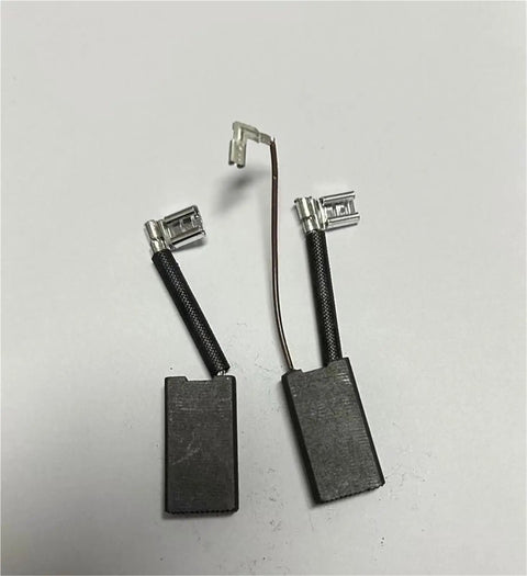 Carbon Brushes for TE800 AVR and DD Series Power Tools Replacement 7.5mm X 16mm X 30mm 2 Pack Durable and Plug and Play Install for DD150 DD160 DD200 DD250 shown with metal connectors