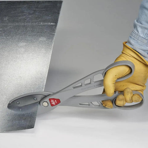 14 Inch Straight Cut Aluminum Snip With Big Grips, Heavy Duty Pro Grade Metal Cutting Tool For Straight Cuts And Mild Curves, Sleek Head Design For Easy Maneuvering And Quick Blade Replacement In Aluminum And Thin Metals