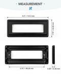 Hidden Furniture Handle Recessed Flush Door Pull Three Point Seven Five Inch Hole Center Matte Black measurements