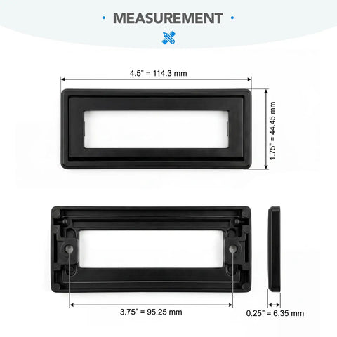 Hidden Furniture Handle Recessed Flush Door Pull Three Point Seven Five Inch Hole Center Matte Black measurements