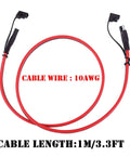 SAE to SAE Extension Cable 10 Gauge Wire Harness for Solar Panel to Battery, Quick Disconnect, 1M Length, 10 AWG