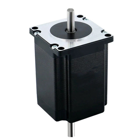 Nema 23 Stepper Motor 8mm Dual Shaft 57HS76 1.8 Degree Beefy Torque For CNC Machines 3D Printers Engraving And Automation Equipment 57x57x76mm Frame Ready To Run, dual-shaft metal motor