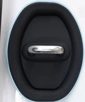 Slick Auto Door Lock Buffers Shield Metal Buckles From Gnarly Scratches While Acting As Sound Deadening Cushions For A Tight Fit And Super Smooth Shuts On Your Daily Driver Keeping Trim Fresh. Black silicone cushion with chrome buckle.