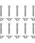Stainless Steel Wing Nut And Bolt Set 10 Pairs Butterfly Nuts And Screws Kit For Machinery Fasteners Pro Grade