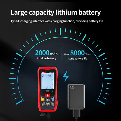 Built Different Green Laser Distance Meter Kicks Up To 70 Meters with 2000mAh lithium battery and Type-C charging interface.