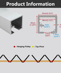 Product information image of Built Tough Folding Sliding Door Rail Track Kit With Adjustable Barn Door Hardware Featuring Premium Aluminum Rollers.