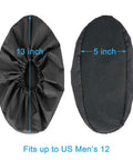 Reusable Boot And Shoe Covers For Real Estate Pros Water Resistant Non Skid And Washable Black 13x5 inches