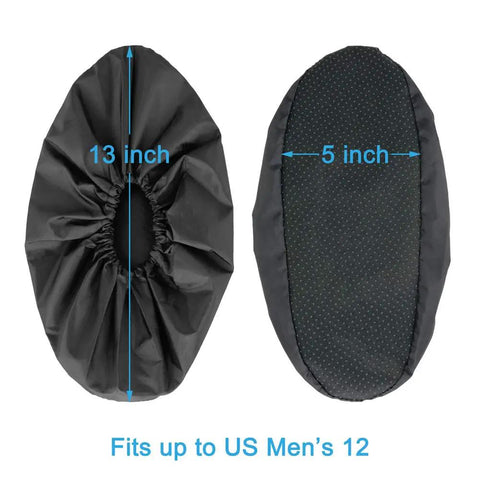 Reusable Boot And Shoe Covers For Real Estate Pros Water Resistant Non Skid And Washable Black 13x5 inches