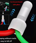 Dope 580Pcs Closed End Crimp Connector Kit Nylon Wire Caps For 22-16/16-14/12-10 AWG Cables With Translucent Shield And Tin Plated Copper Ferrule For Top Tier Electrical Work And Safety, white closed-end wire cap crimped on red and green cables