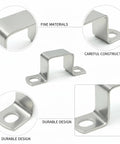 Detailed view of Sturdy Stainless Steel Square Tube Clamp For 0.4 Inch Tubing, highlighting material and construction design.
