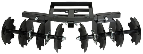 Disc Plow Harrow With Weight Tray For ATV UTV And Garden Tractors For Heavy Duty Soil Prep Weed Control And Crop Residue Clearance