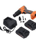 Rivet Nut Kit Lithium Brushless Cordless Hand Tool For Fast Installations One Hand Operation And Smooth Auto Feed Pro Grade For Metalworking Cabinets Furniture And DIY Projects, with charger and 20V batteries