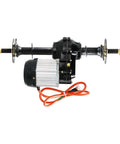 Rear Axle Kit Differential With Beefed Up 36V 1000W Brushless Motor for DIY racing vehicles, shown with wiring components.
