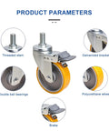 Product parameters of Heavy Duty Caster Wheels With MX Threaded Stem For Workbench Furniture And Cart Use Swivel Locking Casters