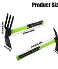 Heavy Duty Garden Hoe And Hand Rake Set With Non Slip Handles Including A Handy Pick Axe For Digging Weeding Cultivating Yard Product Size