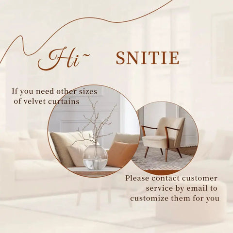 Living room with armchair, vase on table, and customizable velvet curtains by Snitie.