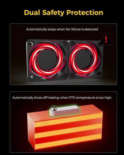Image showing dual safety protection features for Modular Chamber Heater For Enclosed FDM 3D Printers With Filament Drying.