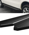 6 Inch Flat Style Black Running Boards For Ford F150 2009 To 2014 SuperCrew Cab Nerf Bar Side Steps Stainless Steel Drilling Required Includes Mounting Brackets And Hardware