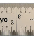 High Contrast 6 Inch Steel Rule With Tempered Stainless Construction For Machining, Layout, Fabrication And QC, Pro Grade Ruler With Crisp Graduations And Satin Chrome Finish, Rigid And Durable For Tough Jobs, 6-inch metal ruler