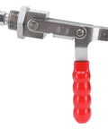 Heavy Duty Toggle Clamp Push Pull Type Fixture Clamp With Quick Release 318 Kg Capacity 701.1 Lb For Metal And Woodworking Jigs And Fixtures For Precision Assembly, red handle