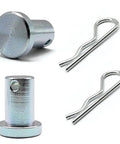 Four Clevis Lift Pins And Four Cotter Pins With Pin Lift Brackets Built For Tough Jobs Fits 911-0332 914-04023, silver steel