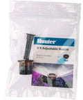 Top Shelf Adjustable Lawn Sprinkler Nozzle With 8 Ft Radius And 0 To 360 Degree Arc Movement in clear packaging.